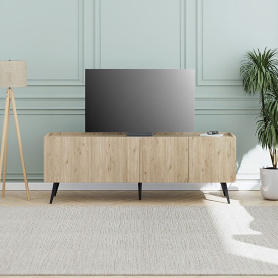 Έπιπλο τηλεόρασης Luna Megapap χρώμα florida oak 180x41x62εκ. Έπιπλο τηλεόρασης Luna Megapap χρώμα florida oak 180x41x62εκ.
