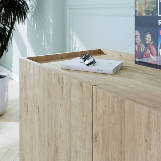 Έπιπλο τηλεόρασης Luna Megapap χρώμα florida oak 180x41x62εκ. Έπιπλο τηλεόρασης Luna Megapap χρώμα florida oak 180x41x62εκ.