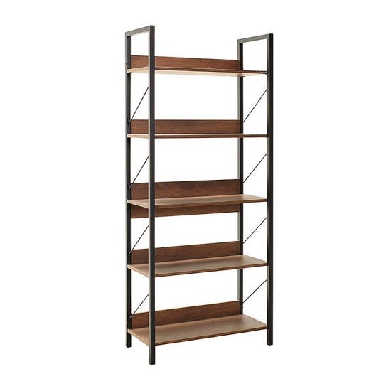 Βιβλιοθήκη Connect Megapap χρώμα καρυδί 73x35x172εκ. Βιβλιοθήκη Connect Megapap χρώμα καρυδί 73x35x172εκ.