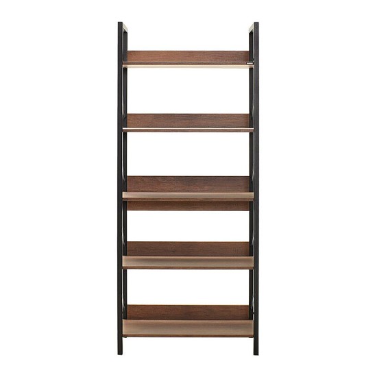 Βιβλιοθήκη Connect Megapap χρώμα καρυδί 73x35x172εκ. Βιβλιοθήκη Connect Megapap χρώμα καρυδί 73x35x172εκ.