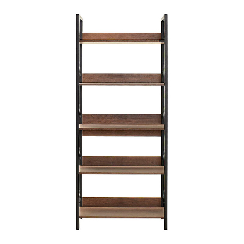 Βιβλιοθήκη Connect Megapap χρώμα καρυδί 73x35x172εκ.