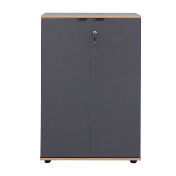 Ντουλάπι γραφείου Rio Megapap με κλειδαριά χρώμα ανθρακί 72x34x109εκ.