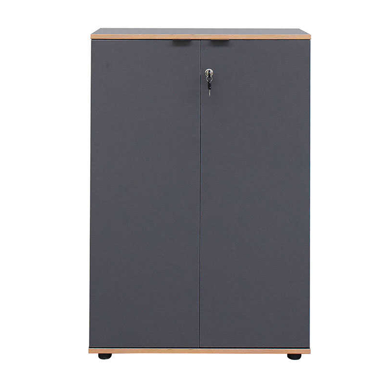 Ντουλάπι γραφείου Rio Megapap με κλειδαριά χρώμα ανθρακί 72x34x109εκ.