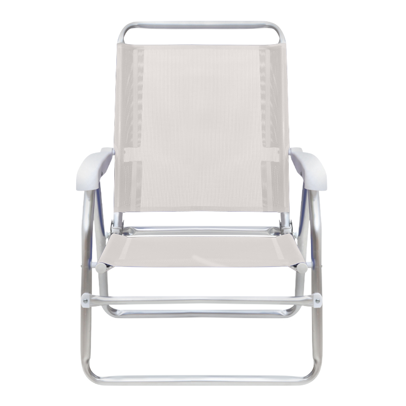 Καρεκλάκι παραλίας Alu Megapap αλουμινίου χρώμα λευκό 54x52x80εκ.