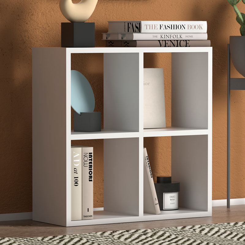 Βιβλιοθήκη Cube Megapap χρώμα λευκό 60x23x60εκ.