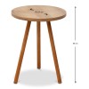 Βοηθητικό τραπεζάκι Roma Megapap χρώμα pine oak 33,5x33,5x46εκ.