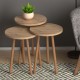 Βοηθητικά τραπεζάκια Roma Megapap από μελαμίνη χρώμα pine oak Βοηθητικά τραπεζάκια Roma Megapap από μελαμίνη χρώμα pine oak