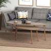 Βοηθητικά τραπεζάκια Elips Megapap χρώμα pine oak 116x46x46εκ.
