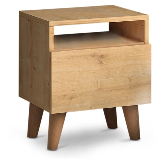 Κομοδίνο Luce Megapap από μελαμίνη χρώμα oak 40x30x47,6εκ. Κομοδίνο Luce Megapap από μελαμίνη χρώμα oak 40x30x47,6εκ.