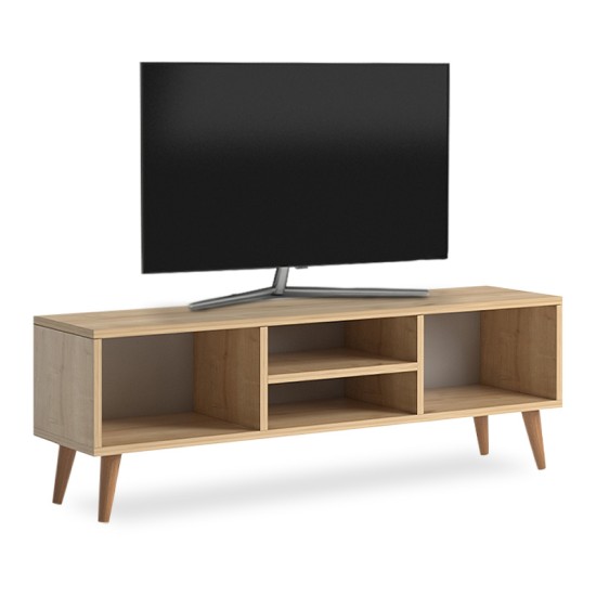 Έπιπλο τηλεόρασης Loren Megapap από μελαμίνη χρώμα oak 120x30x40εκ. Έπιπλο τηλεόρασης Loren Megapap από μελαμίνη χρώμα oak 120x30x40εκ.