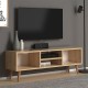 Έπιπλο τηλεόρασης Loren Megapap από μελαμίνη χρώμα oak 120x30x40εκ. Έπιπλο τηλεόρασης Loren Megapap από μελαμίνη χρώμα oak 120x30x40εκ.