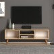 Έπιπλο τηλεόρασης Loren Megapap από μελαμίνη χρώμα oak 120x30x40εκ. Έπιπλο τηλεόρασης Loren Megapap από μελαμίνη χρώμα oak 120x30x40εκ.