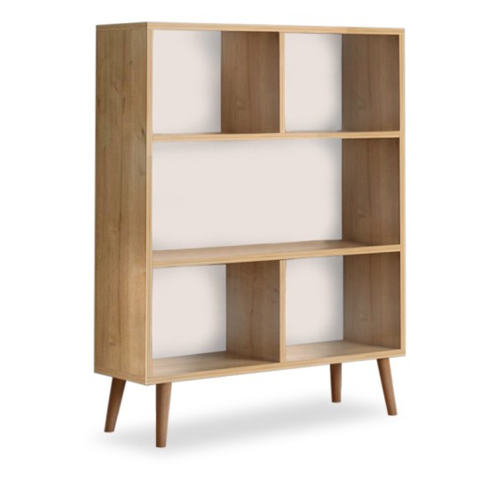 Βιβλιοθήκη μελαμίνης Cube Megapap χρώμα oak 80x24x100εκ. Βιβλιοθήκη μελαμίνης Cube Megapap χρώμα oak 80x24x100εκ.