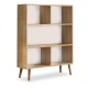 Βιβλιοθήκη μελαμίνης Cube Megapap χρώμα oak 80x24x100εκ. Βιβλιοθήκη μελαμίνης Cube Megapap χρώμα oak 80x24x100εκ.