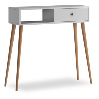 Κονσόλα Napoli Megapap χρώμα λευκό 90x29x88εκ.