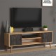 Έπιπλο τηλεόρασης Parma Megapap από μελαμίνη χρώμα industrial grey - oak 120x30x40εκ. Έπιπλο τηλεόρασης Parma Megapap από μελαμίνη χρώμα industrial grey - oak 120x30x40εκ.