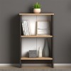 Βιβλιοθήκη Flora Megapap χρώμα industrial grey - oak 52x25x80εκ.
