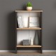Βιβλιοθήκη μελαμίνης Flora Megapap χρώμα industrial grey - oak 52x25x80εκ. Βιβλιοθήκη μελαμίνης Flora Megapap χρώμα industrial grey - oak 52x25x80εκ.