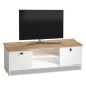 Έπιπλο τηλεόρασης Cube Megapap από μελαμίνη χρώμα pine - white 120x30x40εκ. Έπιπλο τηλεόρασης Cube Megapap από μελαμίνη χρώμα pine - white 120x30x40εκ.