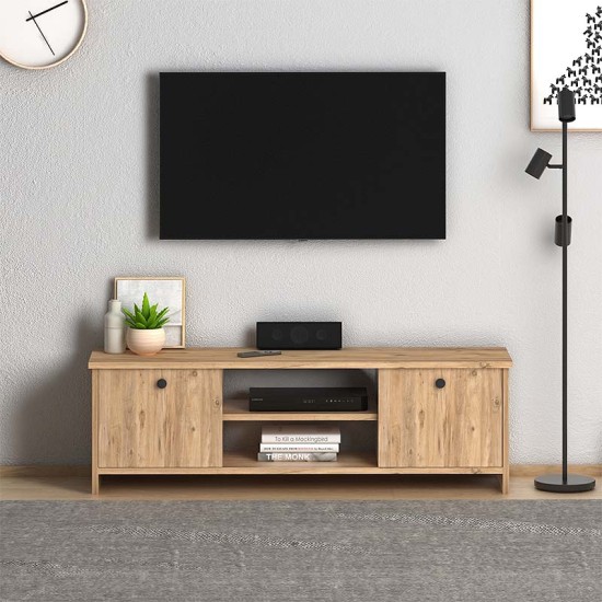 Έπιπλο τηλεόρασης Cube Megapap από μελαμίνη χρώμα pine 120x30x40εκ. Έπιπλο τηλεόρασης Cube Megapap από μελαμίνη χρώμα pine 120x30x40εκ.