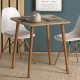 Τραπέζι Kare Megapap από μελαμίνη χρώμα oak 70x70x72εκ. Τραπέζι Kare Megapap από μελαμίνη χρώμα oak 70x70x72εκ.