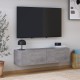 Έπιπλο τηλεόρασης επιτοίχιο Palm Megapap χρώμα γκρι ρετρό 120x32x30εκ. Έπιπλο τηλεόρασης επιτοίχιο Palm Megapap χρώμα γκρι ρετρό 120x32x30εκ.