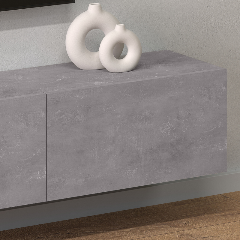 Έπιπλο τηλεόρασης επιτοίχιο Palm Megapap χρώμα γκρι ρετρό 180x32x30εκ.