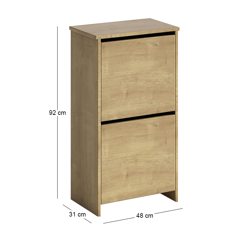 Παπουτσοθήκη Port Megapap χρώμα sapphire oak 48x31x92εκ.