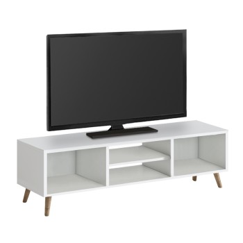 Έπιπλο τηλεόρασης Loren Megapap χρώμα λευκό 120x30x40εκ.
