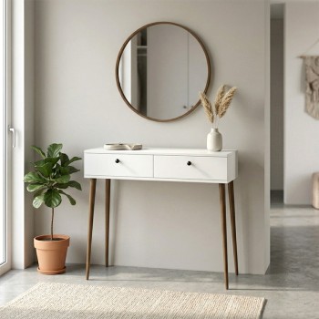 Κονσόλα Alis Megapap χρώμα λευκό 110x29x88εκ.