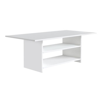 Τραπεζάκι σαλονιού Dallas Megapap χρώμα λευκό 90x50x45εκ.