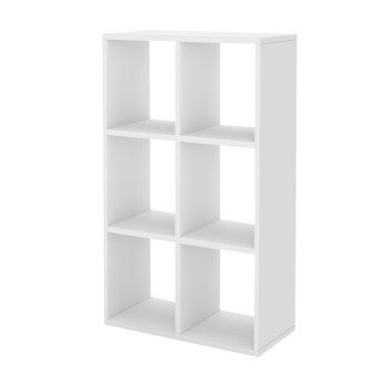 Βιβλιοθήκη Cube Megapap χρώμα λευκό 60x20x90εκ.