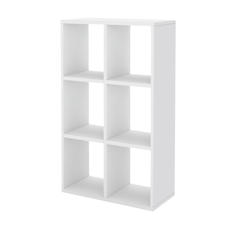 Βιβλιοθήκη Cube Megapap χρώμα λευκό 60x20x90εκ.