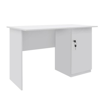 Γραφείο εργασίας με κλειδαριά Moto Megapap χρώμα λευκό 110x60x75εκ.