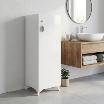 Ντουλάπι με κλειδαριά Zehra Megapap χρώμα λευκό 30x32x108εκ.