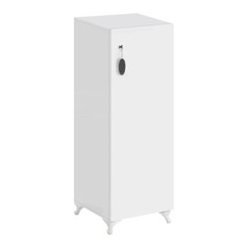 Ντουλάπι με κλειδαριά Zehra Megapap χρώμα λευκό 30x32x108εκ.