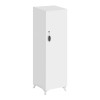 Ντουλάπι με κλειδαριά Zehra Megapap χρώμα λευκό 30x32x128εκ.
