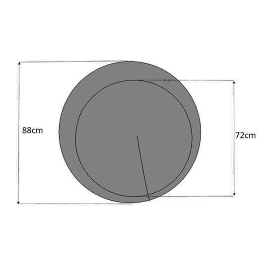 Καθρέφτης τοίχου Moon Megapap χρώμα γκρι 88x88x2,2εκ. Καθρέφτης τοίχου Moon Megapap χρώμα γκρι 88x88x2,2εκ.