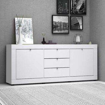 Μπουφές Ocean Megapap χρώμα λευκό 210x45x86εκ.