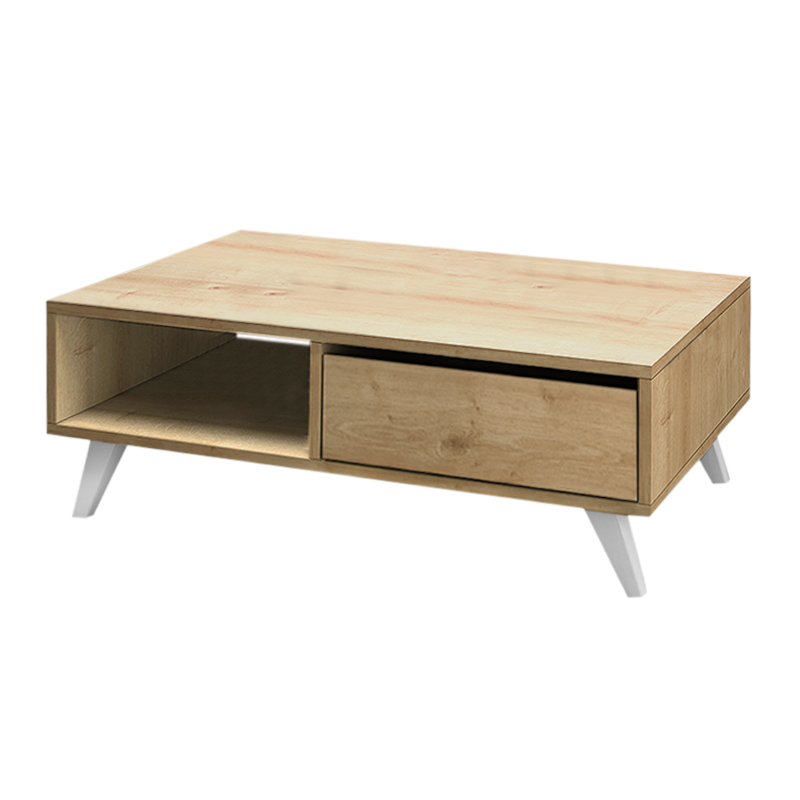 Τραπεζάκι σαλονιού Aster Megapap χρώμα φυσικό οξιάς 120x56x40εκ.