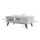 Τραπεζάκι σαλονιού Aster Megapap από μελαμίνη χρώμα sonoma 120x56x40εκ. Τραπεζάκι σαλονιού Aster Megapap από μελαμίνη χρώμα sonoma 120x56x40εκ.