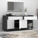 Μπουφές μελαμίνης Sila Megapap χρώμα λευκό - γκρι 140x45x72εκ. Μπουφές μελαμίνης Sila Megapap χρώμα λευκό - γκρι 140x45x72εκ.