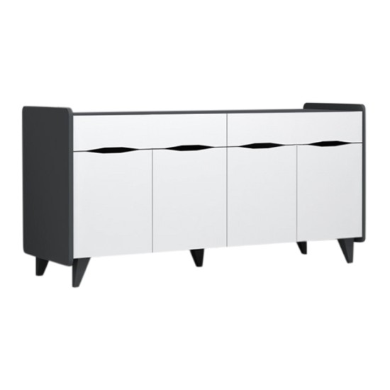 Μπουφές μελαμίνης Sila Megapap χρώμα λευκό - γκρι 140x45x72εκ. Μπουφές μελαμίνης Sila Megapap χρώμα λευκό - γκρι 140x45x72εκ.