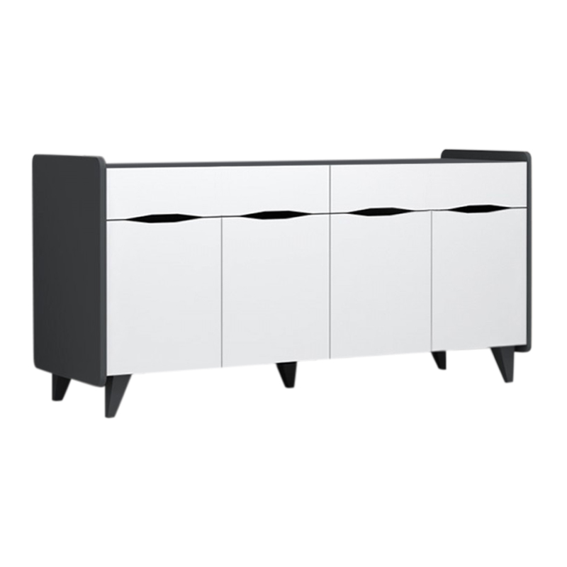 Μπουφές Sila Megapap χρώμα λευκό - ανθρακί 140x45x72εκ.