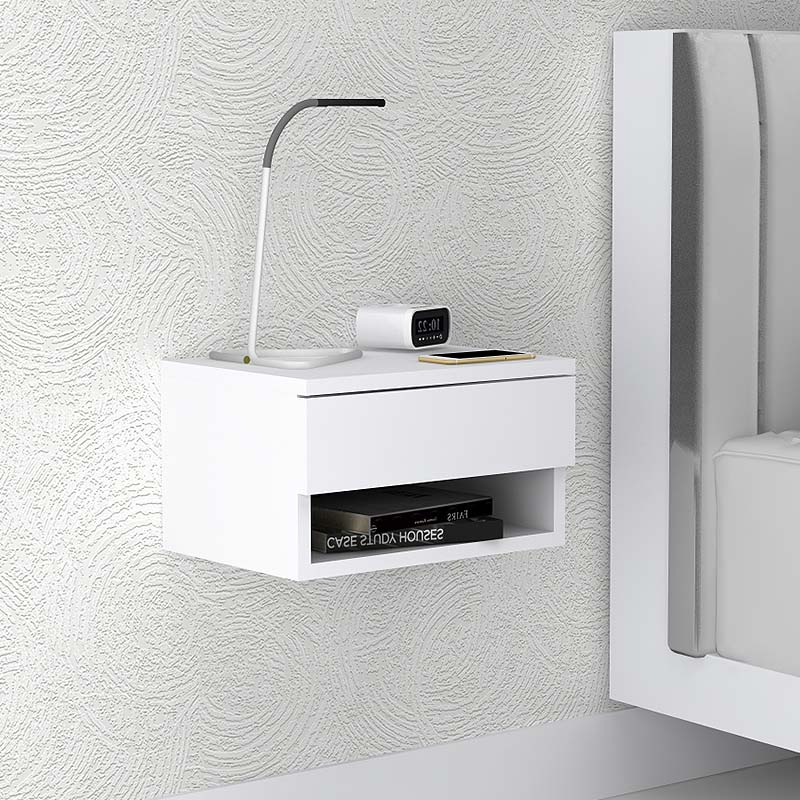 Κομοδίνο επιτοίχιο Mary Megapap χρώμα λευκό 40x30x23εκ.