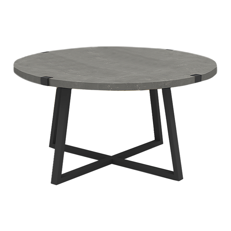 Τραπεζάκι σαλονιού Mauricio Megapap χρώμα γκρι σκυροδέματος 78x78x43εκ.