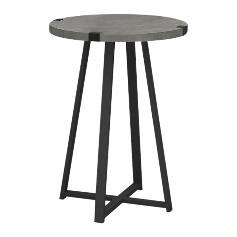 Βοηθητικό τραπεζάκι Pedro Megapap χρώμα γκρι σκυροδέματος 44x44x58εκ.