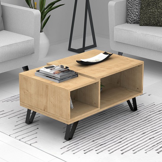 Τραπεζάκι σαλονιού Don Megapap μελαμίνης χρώμα sonoma 90x55x44εκ. Τραπεζάκι σαλονιού Don Megapap μελαμίνης χρώμα sonoma 90x55x44εκ.