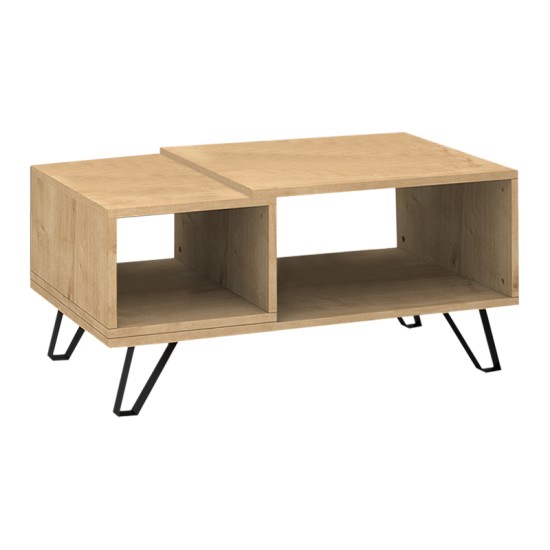 Τραπεζάκι σαλονιού Don Megapap μελαμίνης χρώμα sonoma 90x55x44εκ. Τραπεζάκι σαλονιού Don Megapap μελαμίνης χρώμα sonoma 90x55x44εκ.