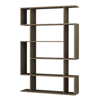 Βιβλιοθήκη Clint Megapap χρώμα καρυδί 108,5x25,5x161εκ.